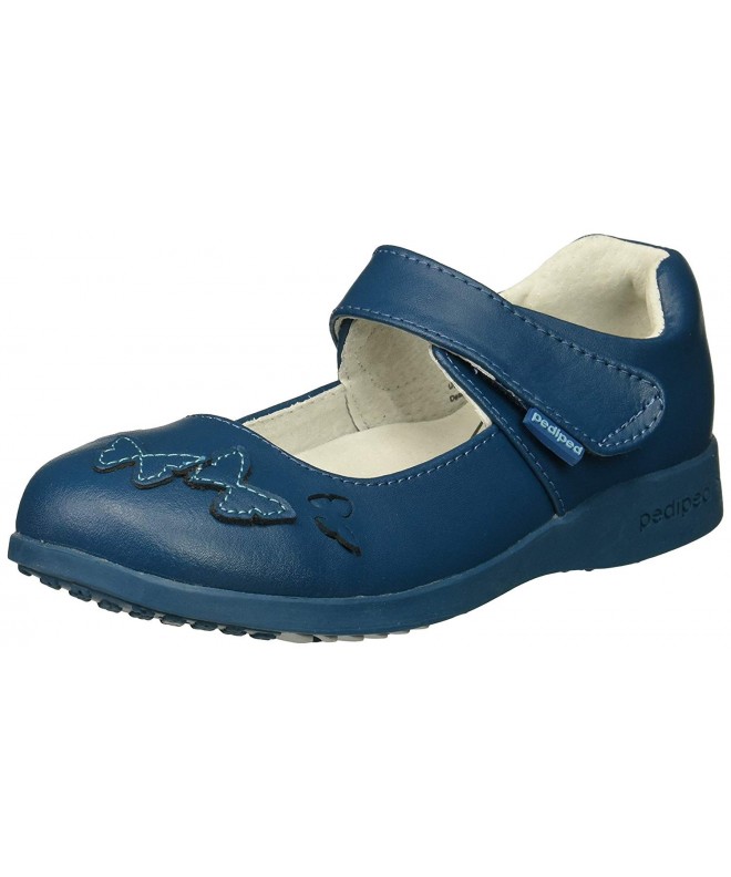 Sneakers Girls' Janet Mary Jane Flat - Navy - C5180X90KLA $77.44