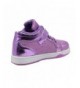 Sneakers Girls Toddler/Little Kid/ig Kid 9053 High Top Hook n Loop Casual Mesh Sneakers - Purple - CE18NK8UN22 $31.82