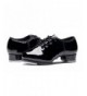 Sneakers Classic Patent Jazz - Tap Shoes Dancing Shoes for Children - Black - CY189ZOGE9Q $40.84