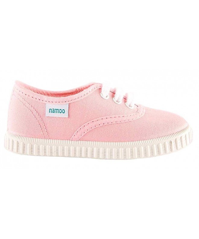 Sneakers Kids Lace Sneaker for Boys and Girls - Cotton and Rubber Sole - Baby/Toddler/Kid Shoe - Baby Pink - CS182DNUI2C $40.33