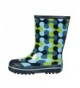 Boots Summer Sale Playful Puzzle Rain Boots Blue and Green - CJ11JDFXCR3 $33.44