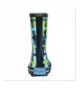 Boots Summer Sale Playful Puzzle Rain Boots Blue and Green - CJ11JDFXCR3 $33.44