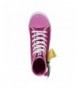 Sneakers Canvas Slip On Fancy Event High Top Sneakers for Girls & Boys - Fuchsia - CP18NGX0Q5U $80.92