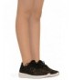 Sneakers Lace up Rock Glitter Fashion Sneaker for Children/Girl/Kids - Black - CR18DWR9WUL $33.69