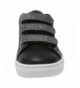 Sneakers Girls' Toddler Polly Strap Sneaker - Black - CE18ILWQ7LU $31.13