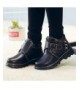 Boots Kid's Boy Microfiber Leather School Snow Boots Warm Fur Lined Buckle Slip On Sneaker Shoes - Black - CW1880YUUKK $23.18