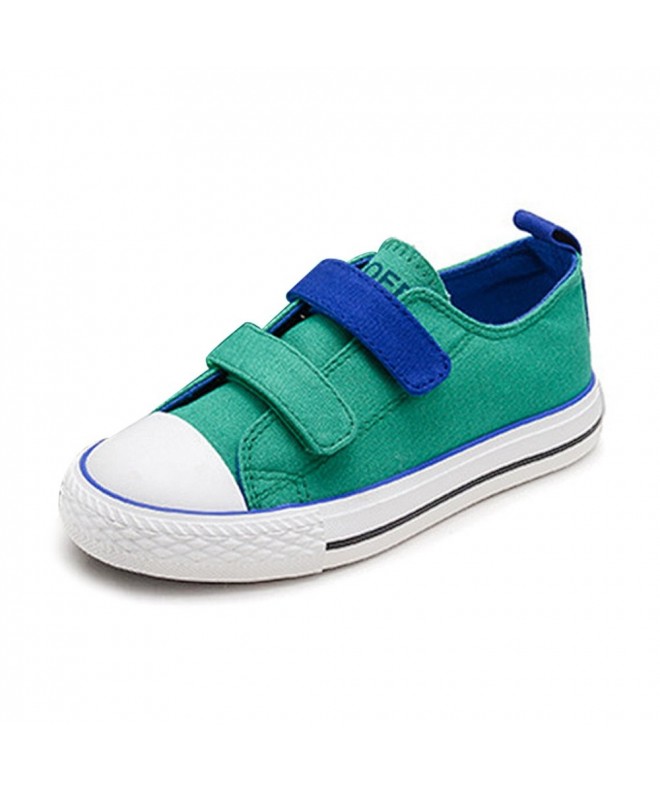 Sneakers Kids Canvas Shoes Boy Girl Unisex Sneakers Children Hook Loop Loafers School Board Shoes - Lightblue - C518CK55S0M $...