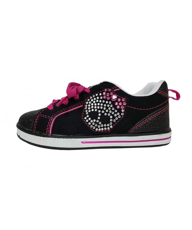 Sneakers Girls Sparkle Stud Skate Shoes Black - CG126FN91CF $61.95