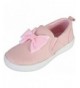 Sneakers Girl's Slip-on Canvas Sneaker with Glitter Bow (Toddler) - Pink - C218CHC7T9X $31.17
