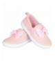 Sneakers Girl's Slip-on Canvas Sneaker with Glitter Bow (Toddler) - Pink - C218CHC7T9X $31.17
