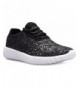 Sneakers Fashion Sneaker Glitter Flexible Lightweight - Black - C318DA9OGWN $46.10