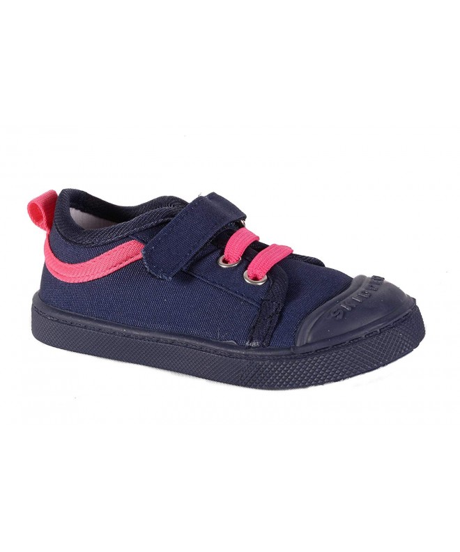 Sneakers Baby Toddler Girls Canvas Shoes Style SK1026 Navy Blue/Pink - CH18IN6LZ2L $27.92