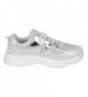 Sneakers Girls' Lace-Up Strap Glitter Fashion Sneaker (Toddler/Little Kid/Big Kid) - Silver - CM18IGK2QGL $39.63