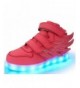 Sneakers Kid Girl LED Light up Sneaker Athletic Wings Shoe High Student Dance Boot USB Charge Pink - Pink - CA120U70563 $49.56