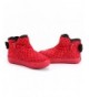 Sneakers Girls' Cute Bow High-top Zipper Canvas Shoes - Red - C2188QN2E7Q $31.12