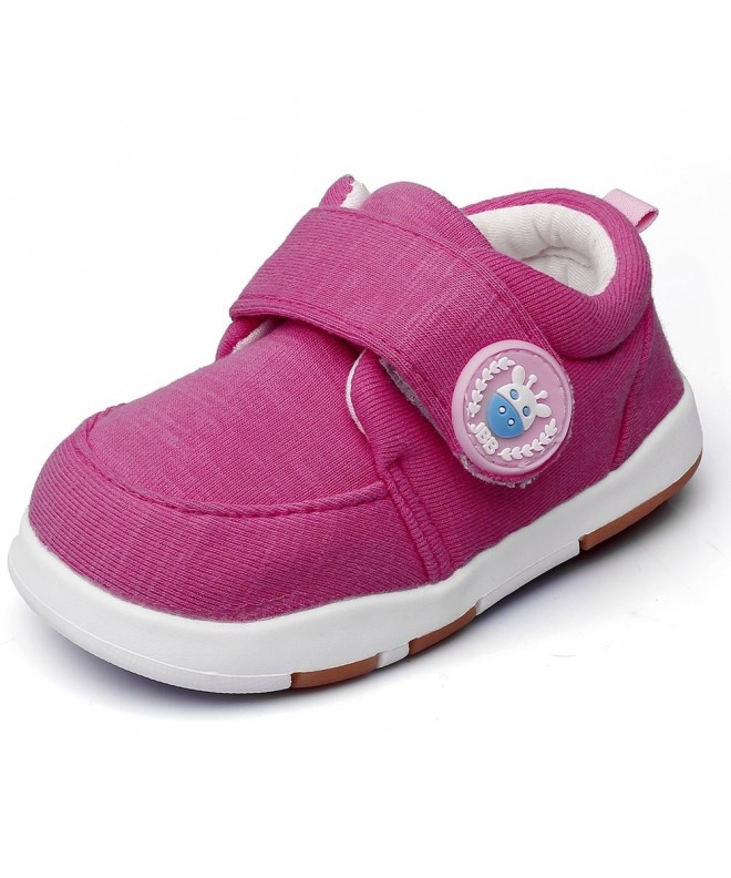 Sneakers Maxu Cotton Baby Prewalker Sneaker Shoes Soft Sole - Rose - CS185D7L0XX $17.96