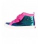 Sneakers Kids' Reverse Sequins High Top with Bow Sneaker - Pink - CV18C2DUTII $87.61