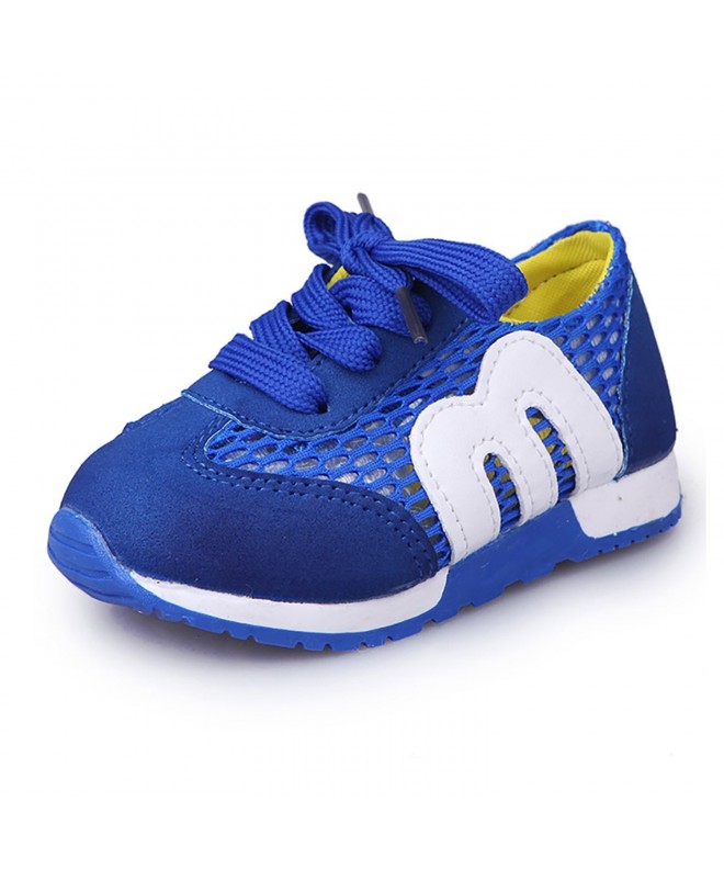 Sneakers Kids Boys Girls Light Weight Lace-up Breathable Sneakers for Running (Toddler/Little Kid) - Blue2 - CV17YTURC80 $16.02