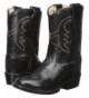 Boots Youth Calfskin Cowboy Boot Pointed Toe Black - C111604Z0MF $46.82