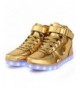 Sneakers Kids Girls and Boys High Top USB Charging LED Shoes Flashing Sneakers(Toddler/Little Kid/Big Kid - Gold - CX183NC9S0...