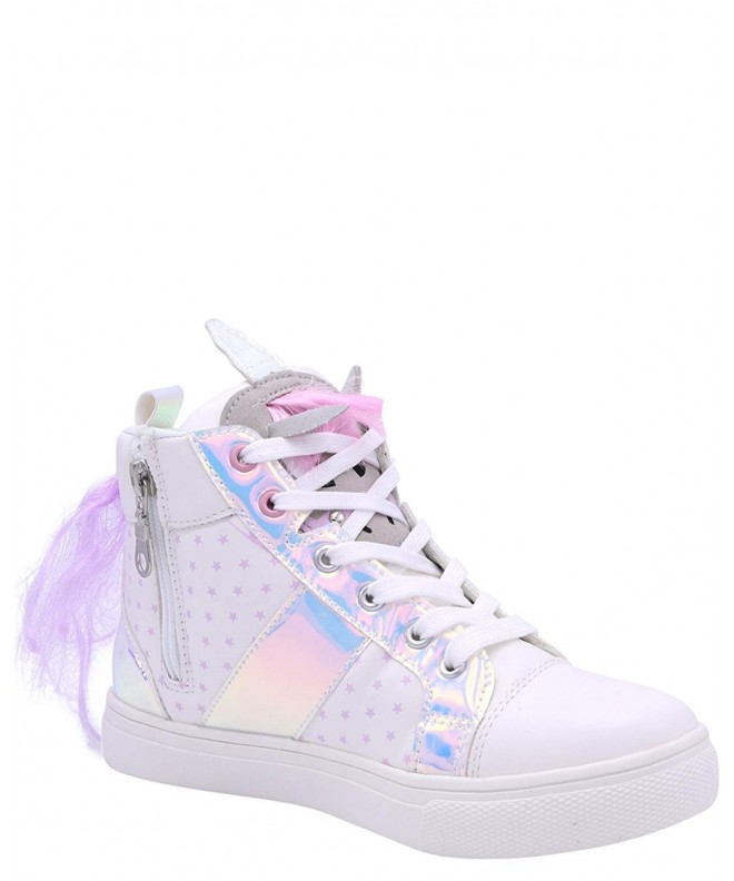 Sneakers Girl's Unicorn High Top Sneaker (Little Kid/Big Kid) White - White - CM189YNG5CO $66.92