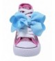 Sneakers Siwa Bow Sneaker High Top Silver or Pink Glitter Shoe for Girls Shoe Sizes 13-1-1.5-2-3 (3 Pink) - CD18G6A0OC6 $69.94