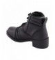 Boots Boy's Lace to Toe Biker Style Boot Black 5 - CM18CIHWMTW $85.30