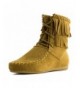 Sneakers Girls Comfort Fringe Ankle Booties (Toddler/Little Kid/Big Kid) - Tan - CL129MGN12X $41.72
