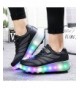 Sneakers YCOMI Girl's Boy's LED Roller Shoes with Wheels Roller Skate Sneakers Led Roller Shoes - CM12ODJF8LQ $61.70