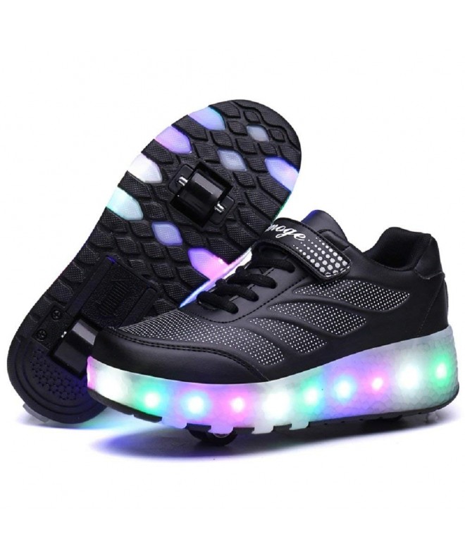 Sneakers YCOMI Girl's Boy's LED Roller Shoes with Wheels Roller Skate Sneakers Led Roller Shoes - CX12NRTMRTG $59.79