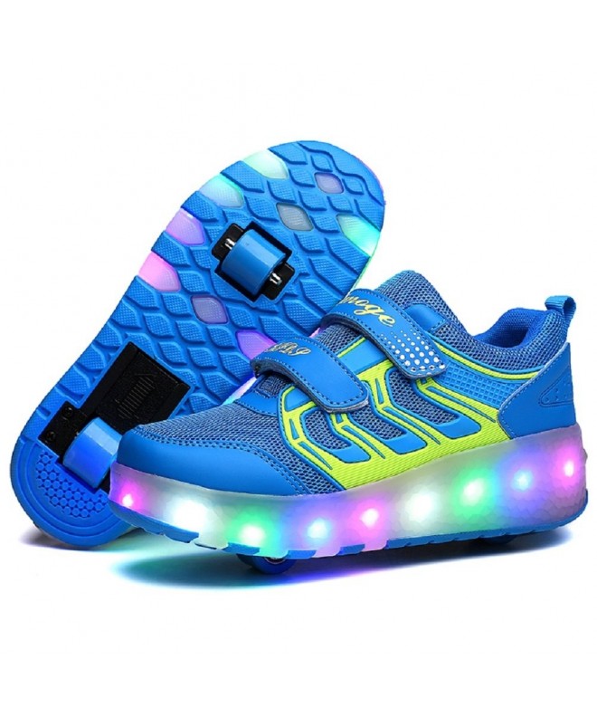 Sneakers YCOMI Girl's Boy's LED Roller Shoes with Wheels Roller Skate Sneakers Led Roller Shoes - CR12MAOW2A1 $56.64