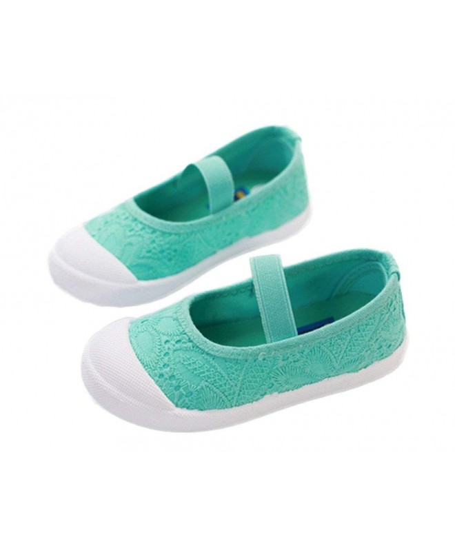 Sneakers Lovely Kids Toddler Anti-Slip Canvas Sneaker Shoes Slip-on Girl Casual Shoes - Green - CD1854CWW20 $23.77