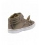 Sneakers Girls Toddler 9326 Hook n Loop Lace Free Casual Sneakers Shoe - Gold - CB18NQSEUT3 $32.49