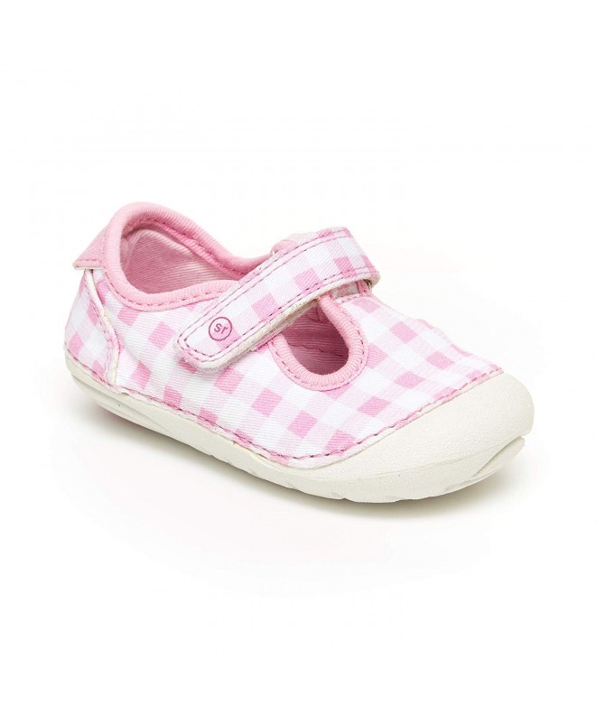 Sneakers Kids Soft Motion Hanna Girl's T-Strap Sneaker - Pink Gingham - CV18GLHT2WZ $70.98