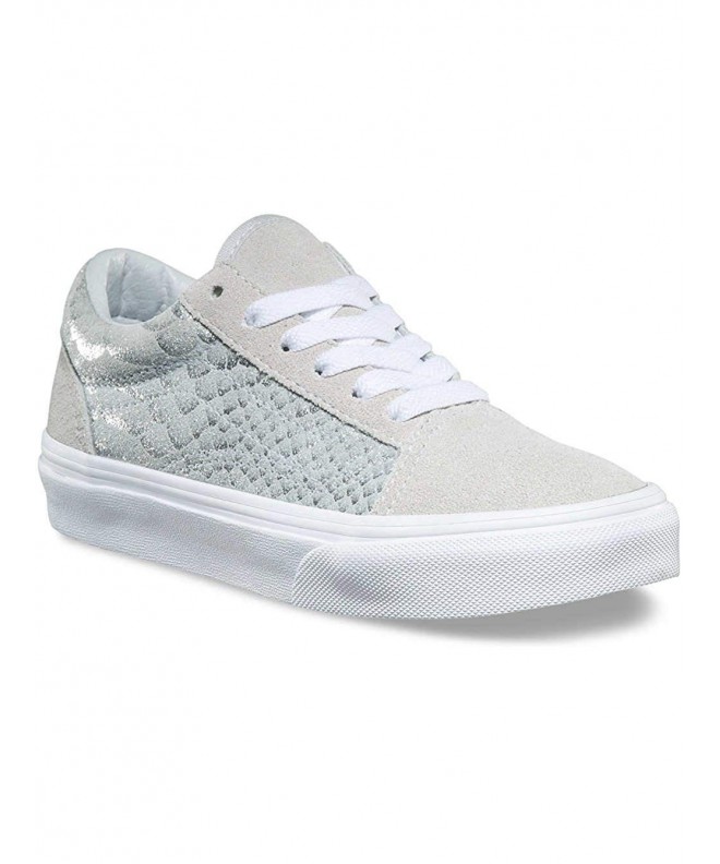 Sneakers Kids Vans Girls Old Skool Low Top Lace Up Skateboarding Shoes - Metallic Snake Silver - C512O6GVU38 $87.34