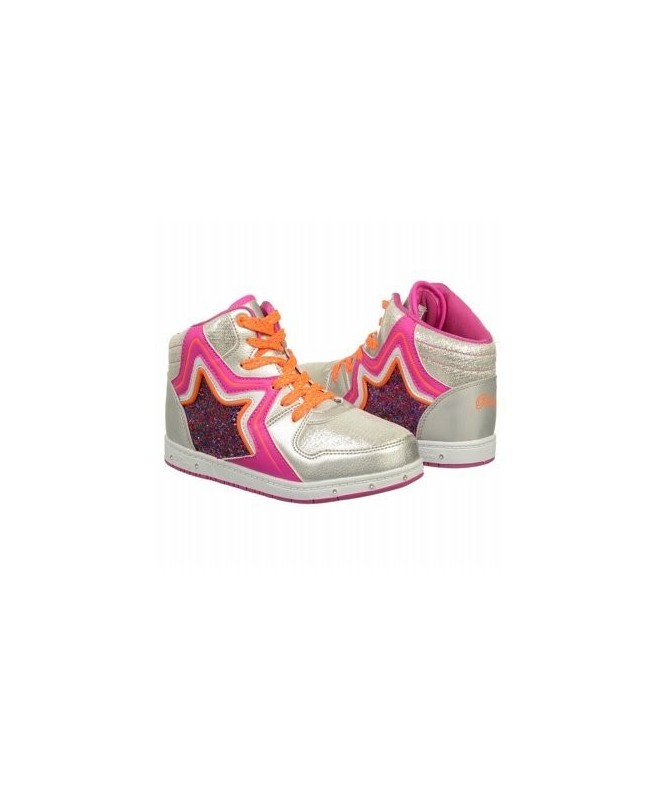 Sneakers Rockstar Preschool Kid's Shoes - Silver/Yellow/Pink - CR11FPRNPR5 $53.51