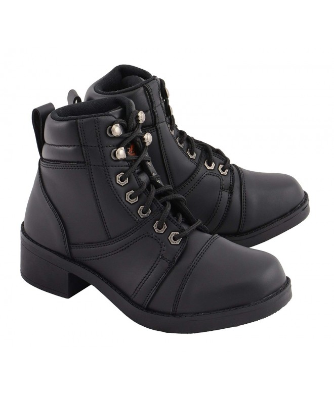 Boots Boy's Lace to Toe Biker Style Boot Black 4.5 - CT18CIHSE4W $97.38