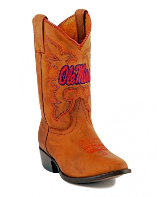 Boots NCAA Boys U of Mississippi Boys Boot - Honey - C411H7WH117 $94.11