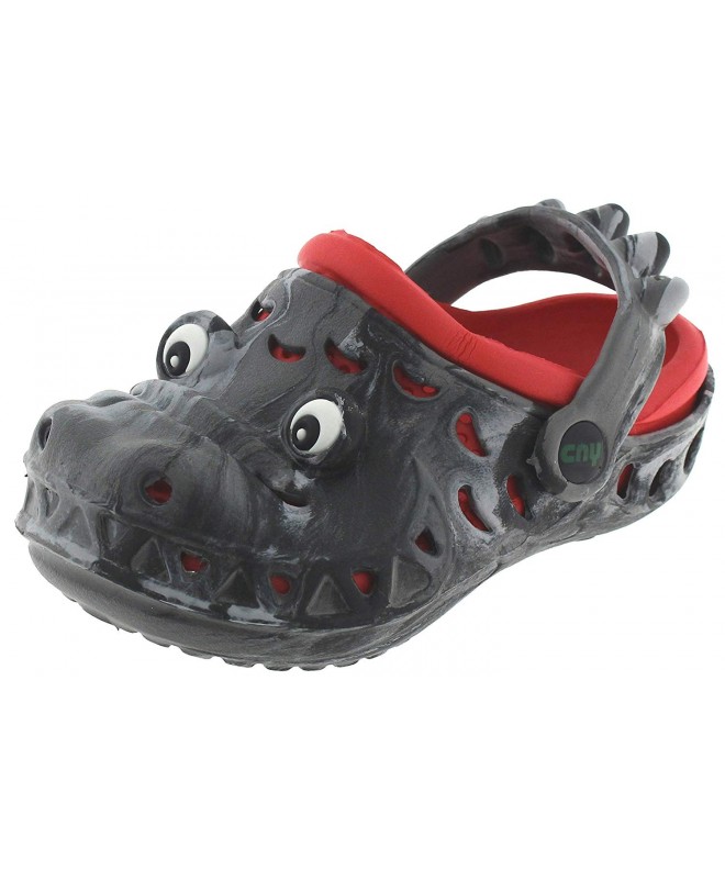 Clogs & Mules Capelli York Toddler Boys Later Gator Clogs - Grey Red Combo - CZ18HL27MEX $25.17