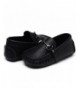 Loafers Toddler Boys Girls Soft Split Leather Slip-On Loafer Boat Dress Shoes - Black - C6183YDAZQ4 $34.23
