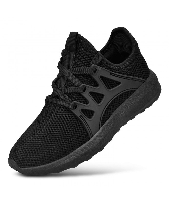 Running Kids Sneakers Lace-up Breathable Boys Tennis Shoes - Black - C718KHYX7Q0 $57.25