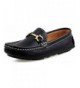 Loafers Boy's Leather Loafers Slip On Boat Shoes - Black - CH17AA3LY9Z $51.10