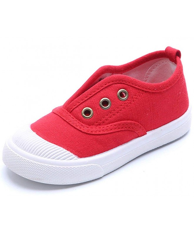 Loafers Baby's Boy's Girl's Canvas Light Weight Slip-On Loafer Casual Running Sneakers - Red(02) - CK18DISEAM5 $26.69