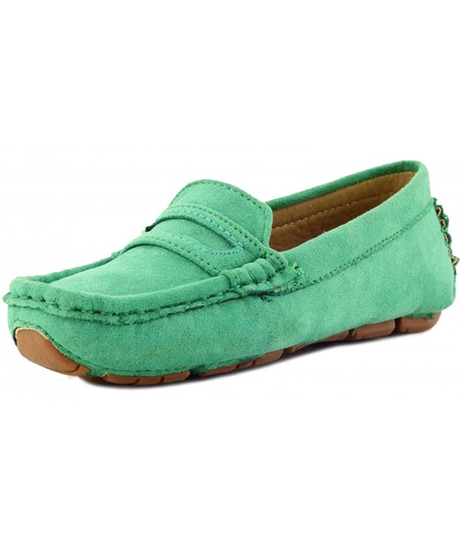 Loafers Girl's Boy's Suede Slip-on Loafers Shoes(Toddler/Little Kid/Big Kid) - Green - C412KB3A2VN $38.86