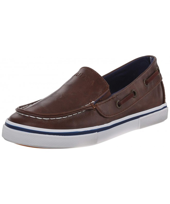 Loafers Doubloon Youth Canvas Twin Gore Slip On (Little Kid/Big Kid) - Brown Polyurethane - CP11ZJAU9SP $59.93