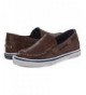 Loafers Doubloon Youth Canvas Twin Gore Slip On (Little Kid/Big Kid) - Brown Polyurethane - CP11ZJAU9SP $57.87