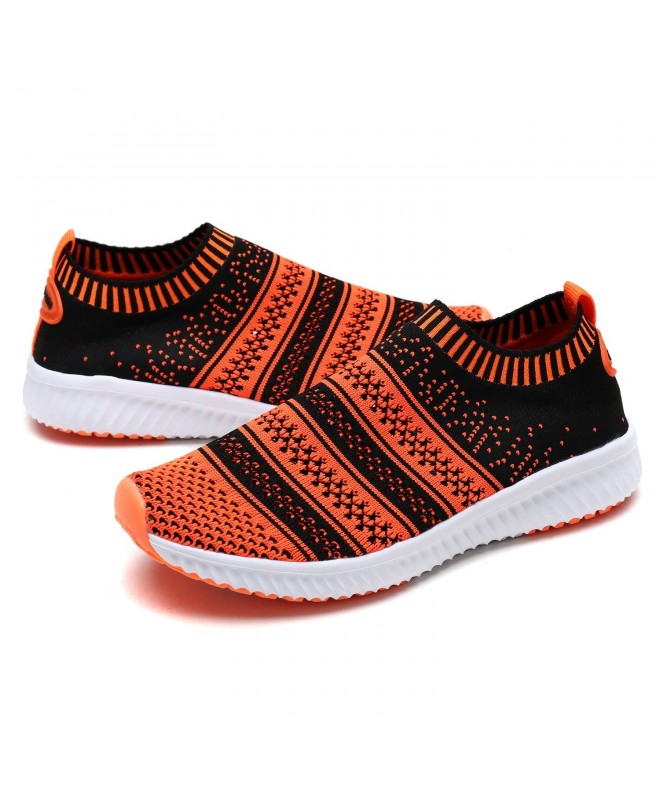 Loafers Kid's Breathable Mesh Sneakers Loafer Athletic Shoes (Toddler/Little/Big Kid) - Black/Orange - CS1829ZHT6Z $54.70