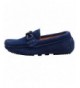 Loafers Children's Boy's Slip On School-Uniform Knot Suede Leather Loafers Shoes/Flats - Navy Blue - CO183QLRG6U $54.88