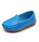 Loafers Boy's Girl's Soft Synthetic Leather Loafers Slip On Boat Dress Shoes/Sneakers/Flats - Blue - CX11PQ3JZ9F $17.27