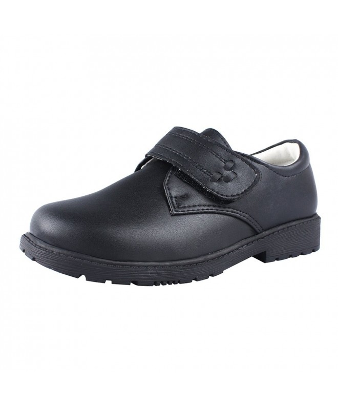 Loafers Boys Black School Uniform Genuine Leather Dress Shoes TPR Rubber Sole - C218GETG9YT $55.01